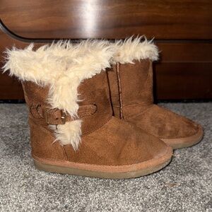 Children’s Place Brown Faux Fur Boots Toddler/Girls Cozy Winter